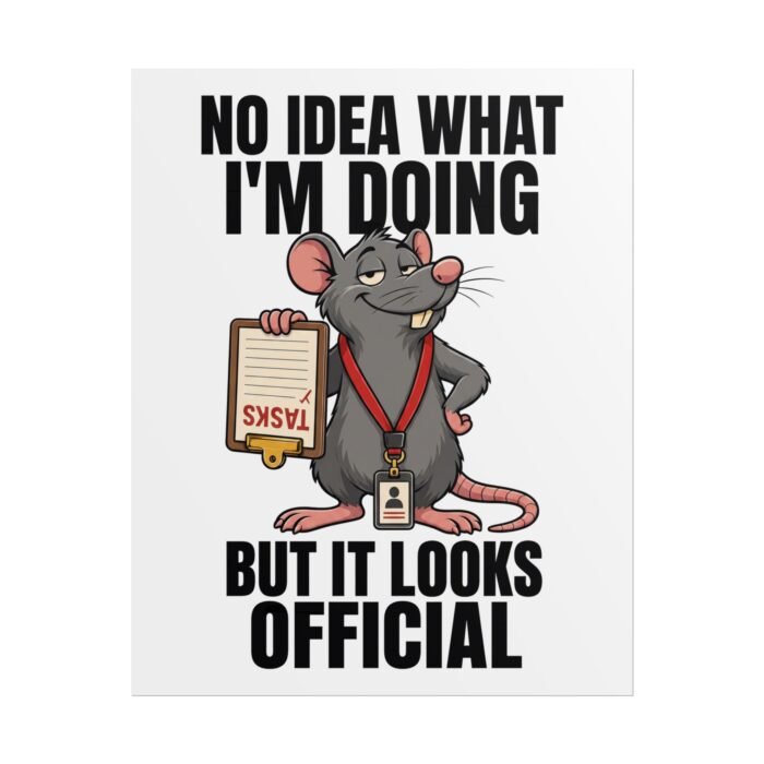 No Idea What I’m Doing | Funny Rat Meme Poster roll